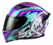 Casco Edge Abatible Boss Skybreaker Morado Talla M