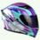 Casco Edge Abatible Boss Skybreaker Morado Talla XL