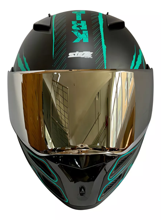 Casco Edge Abatible Storm Kryptonite Verde Agua Talla M