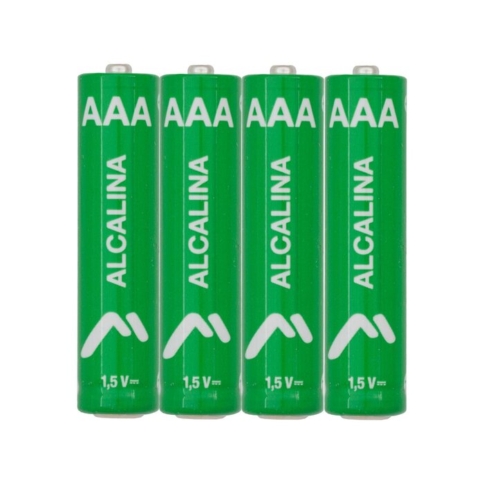 Paquete de 4 pilas alcalinas AAA 1.5Vcc