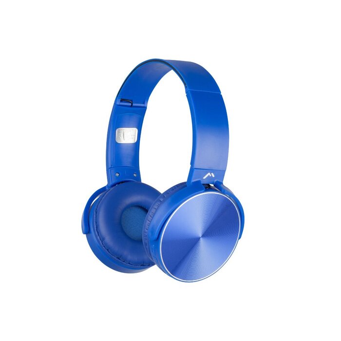 Audífonos Bluetooth Manos Libres Acabados Metálicos Azul Mitzu