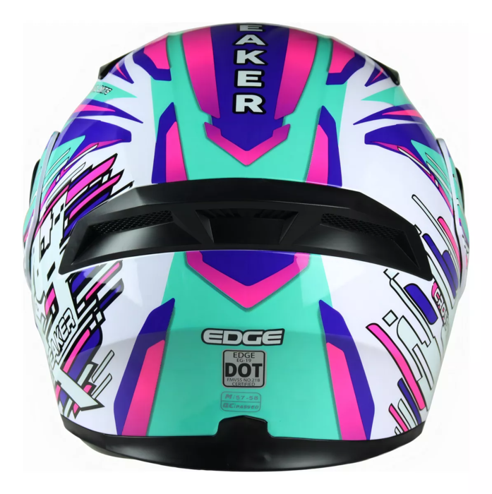 Casco Edge Abatible Boss Skybreaker Morado Talla M