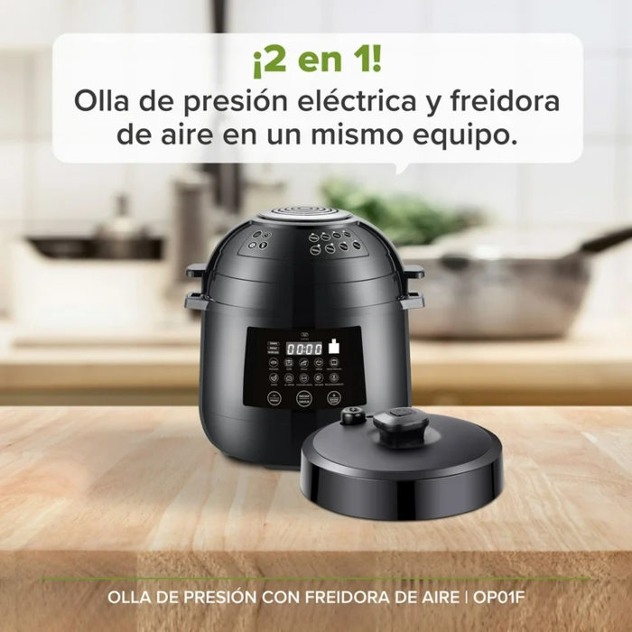 Olla de Presión Eléctrica con Freidora de Aire- Avera