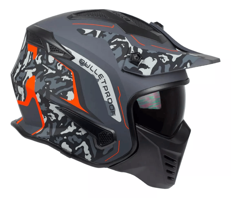 Casco Edge Kombat Camo Rojo Matte Talla L