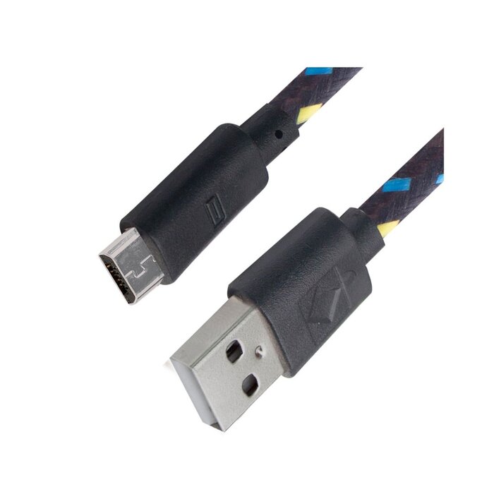 Cable Negro USB Micro USB Tipo Agujeta con Clip Negro Mitzu
