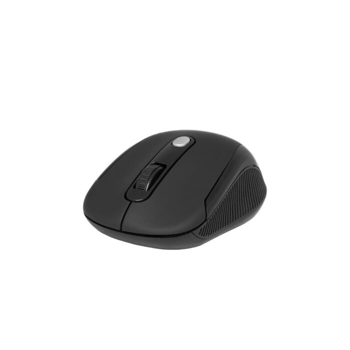 Mouse Negro Inalámbrico Rubber Green Leaf 1600 Dpis