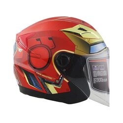 Casco Motociclista Marvel Iron Man Red Gold Talla M Edge M34I1.2