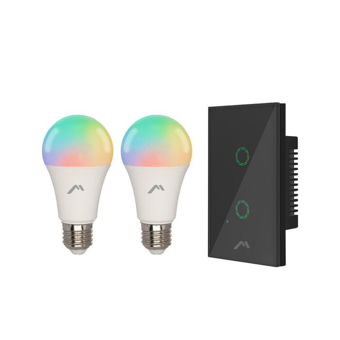 Kit Smart Home Apagador Touch y Focos Smart Green Leaf