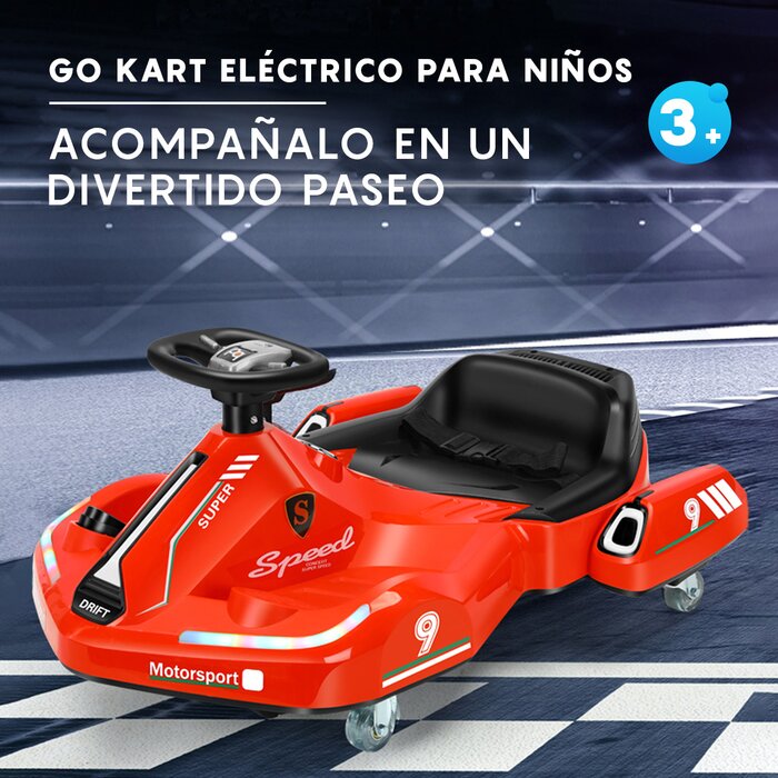 Go Kart Eléctrico Infantil Rojo Honey Whale K1
