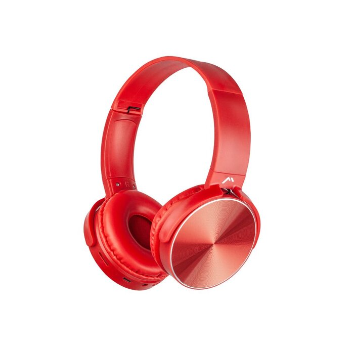 Audífonos Bluetooth Manos Libres Acabados Metálicos Rojo Mitzu