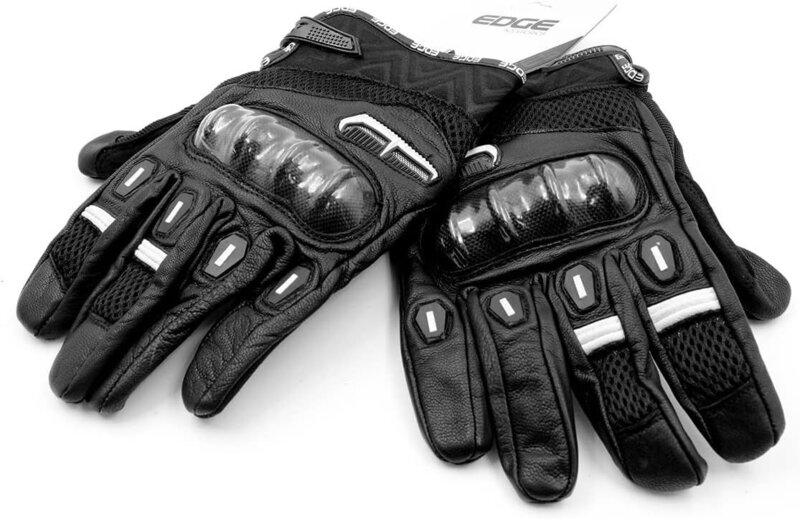 Guantes De Cuero Edge Color Negro/ - Talla M