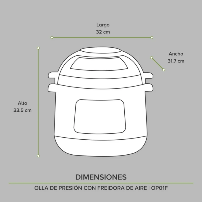 Olla de Presión Eléctrica con Freidora de Aire- Avera