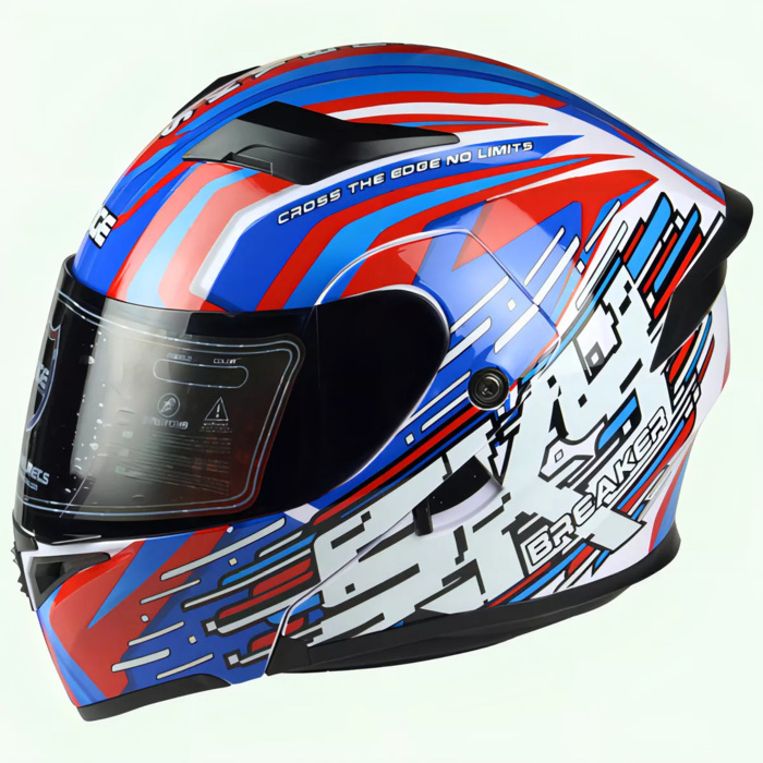 Casco Edge Abatible Boss Skybreaker Azul/Rojo Talla XXL