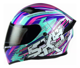 Casco Edge Abatible Boss Skybreaker Morado Talla M