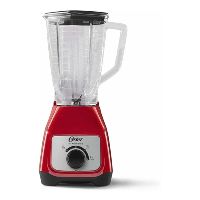 Licuadora Oster Rojo, 800 W Vaso De Plástico 1.25 L