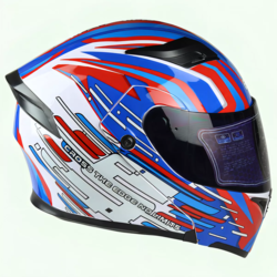 Casco Edge Abatible Boss Skybreaker Azul/Rojo Talla L