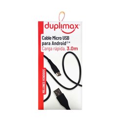 Cable USB a Micro USB Duplimax Negro