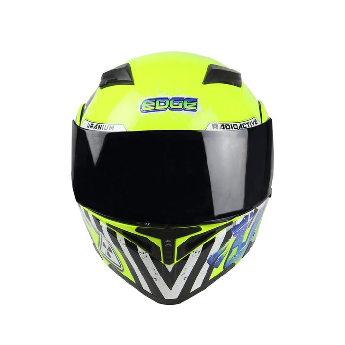 Casco Edge Abatible Boss Uranio Amarillo / Verde Talla L