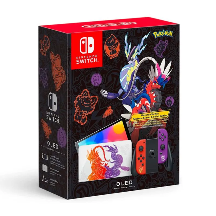 Nintendo Switch Oled Neon Edición Pokemón Escarlata Púrpura