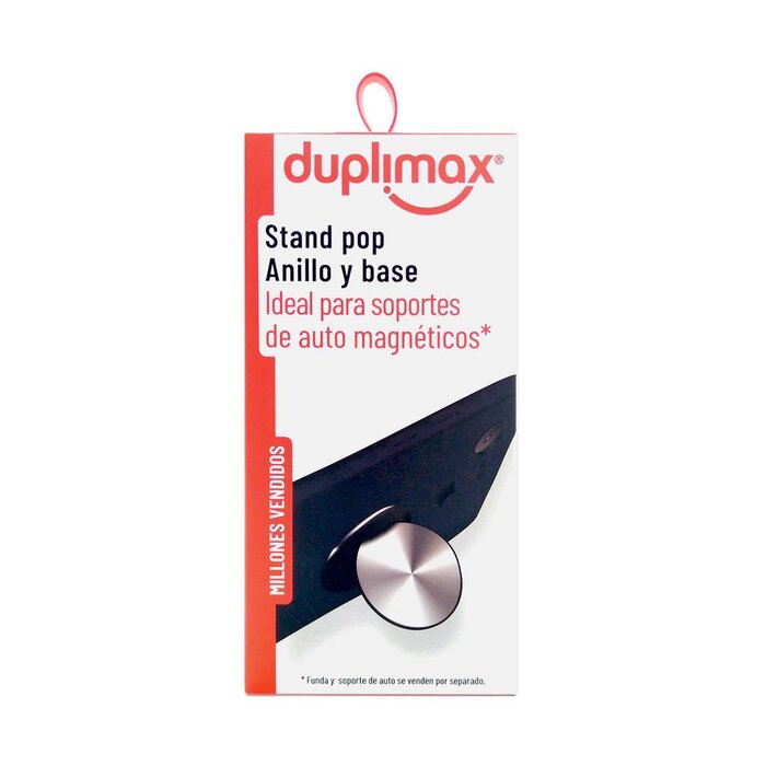 Anillo y Base Stand Pop Duplimax Platinum Plateado