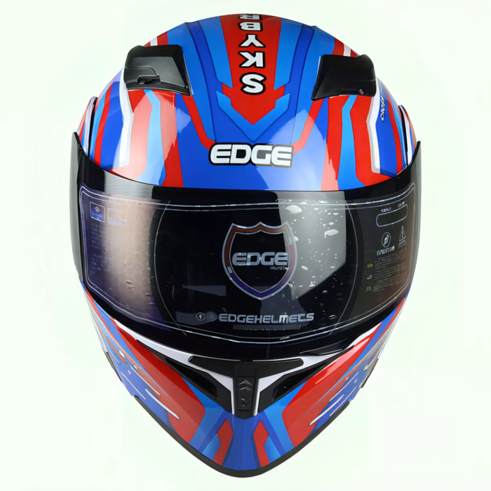 Casco Edge Abatible Boss Skybreaker Azul/Rojo Talla L