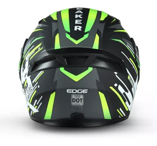 Casco Edge Abatible Boss Skybreaker Gris/Verde Talla L