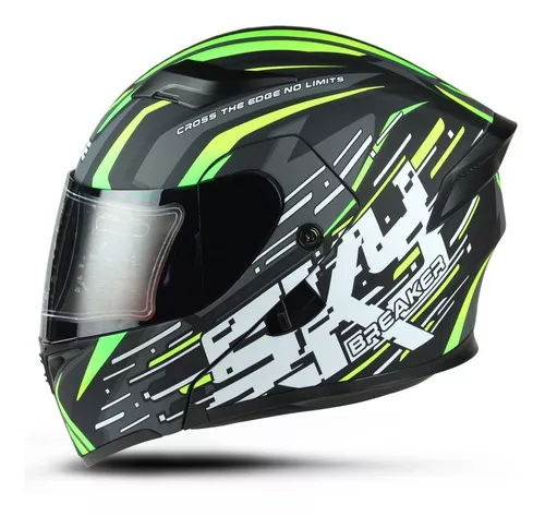 Casco Edge Abatible Boss Skybreaker Gris/Verde Talla L