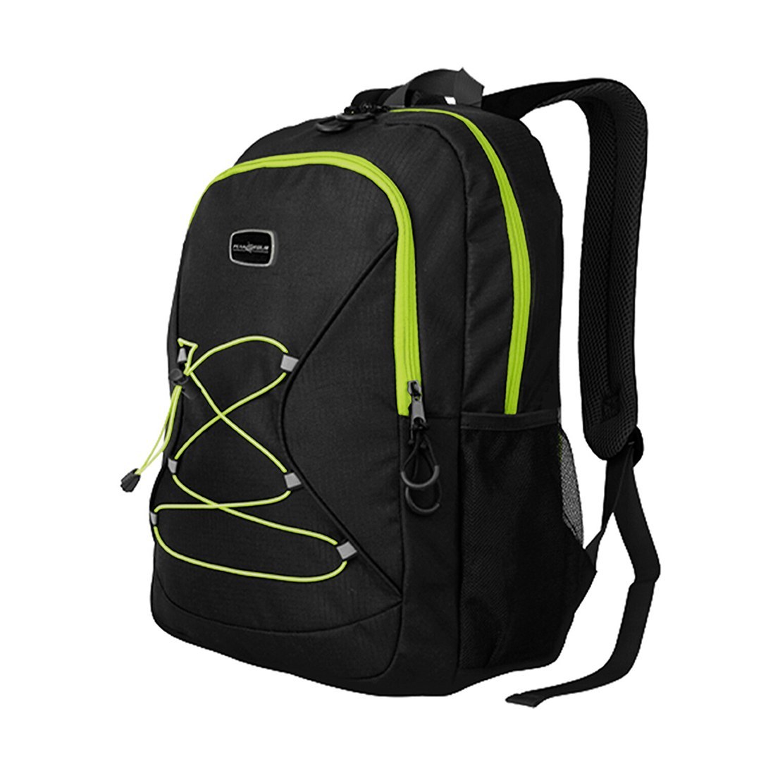 Mochilas PARA TODOS - Amplia mochila color negro con verde, broches a los  costados. $400